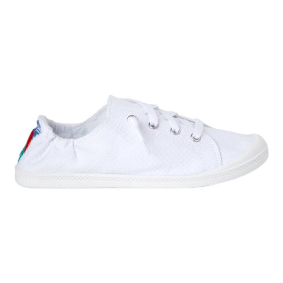 MEDIUM WIDTH WHITE Time and Tru Women's Scrunch Back Slip-On Sneaker Size 6.5 - Picture 3 of 6